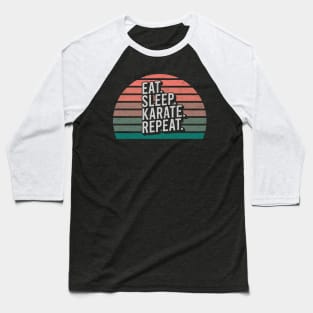 Vintage Retro Quote Eat Sleep Repaet Inspiration Baseball T-Shirt